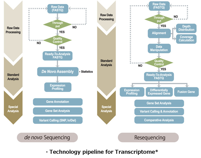 Technology pipeline for Transcriptome