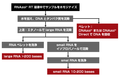 RNAzol RT RNA単離試薬のプロトコル