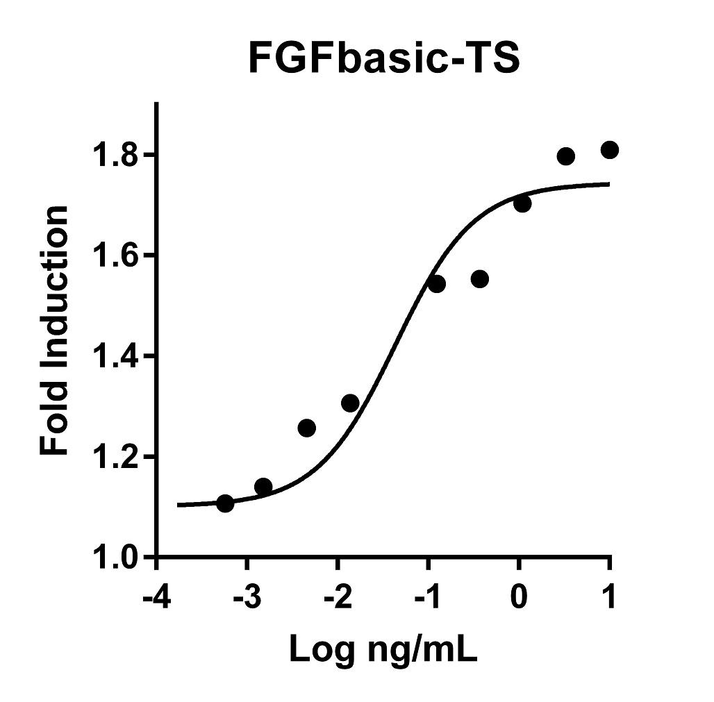 The activity was determined by the dose- dependent stimulation of the proliferation of the Balb/c 3T3 cell line using Promega CellTiter96® Aqueous Non-Radioactive Cell Proliferation Assay 