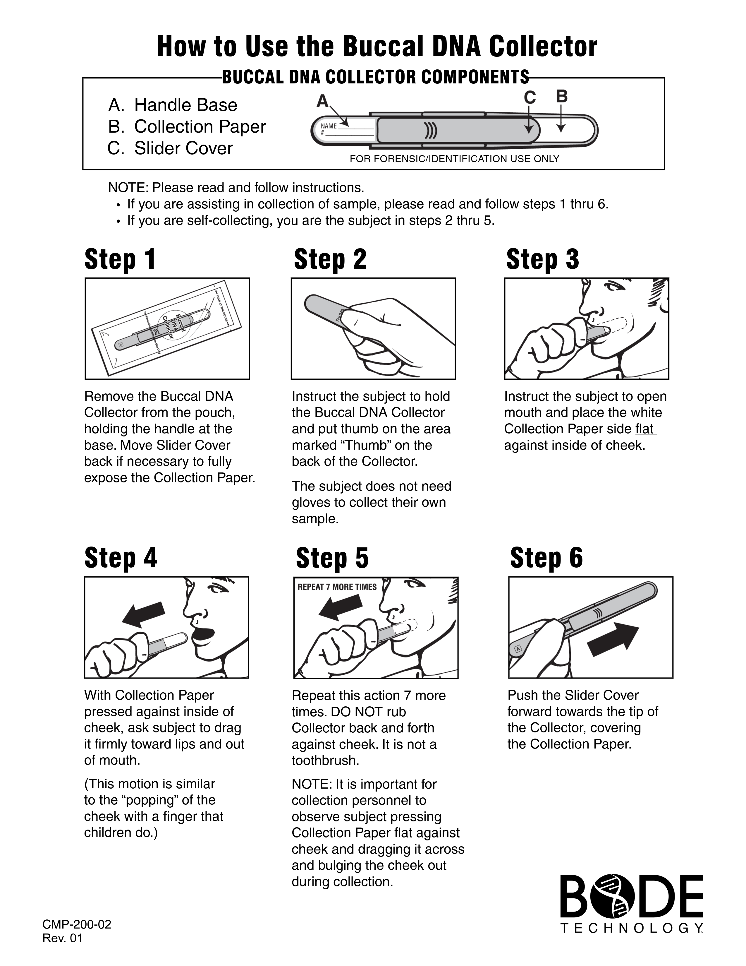 BODE�@buccal DNA collector �g�����摜
